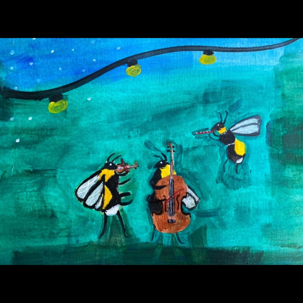 Tiny Bees in a Big Band - wall art